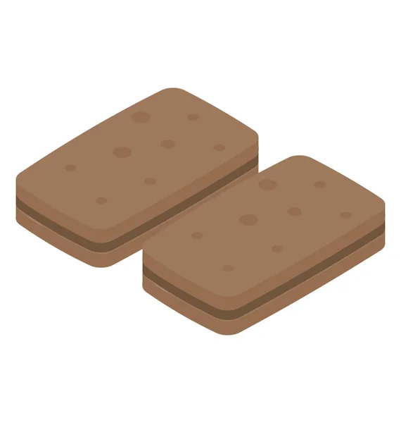 チョコレート クッキーを示すアイコン — ストックベクタ