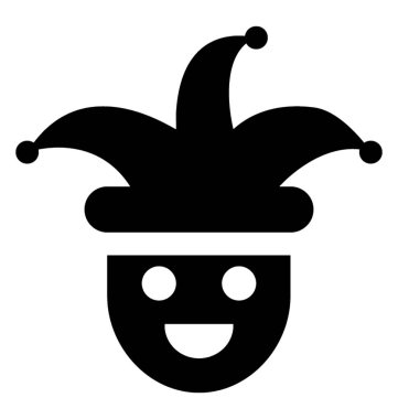 Komedi oyunu için bir yüz maskesi 