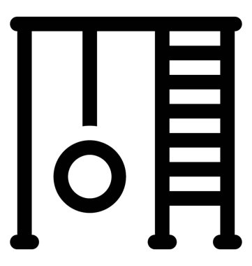 Bir asılı park salıncak merdiven ile çocuklar için 