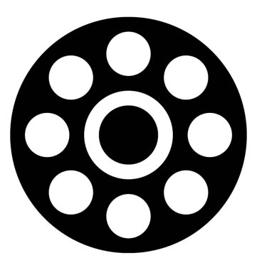 Bu bobin ifade eden iş parçacığında ile yuvarlak şekilli reel