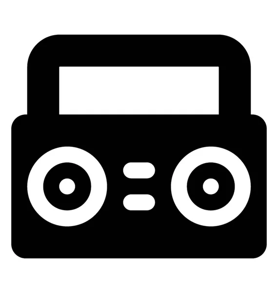Вінтажна Звукова Стрічка Двома Динаміками Прослуховування Музики — стоковий вектор