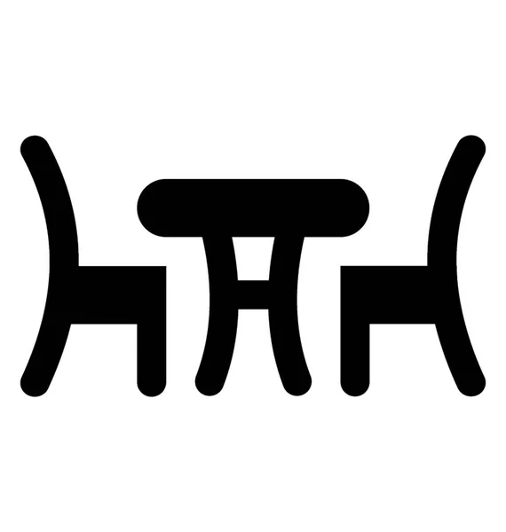 Stůl Židle Charakterizující Jídelní Stůl — Stockový vektor