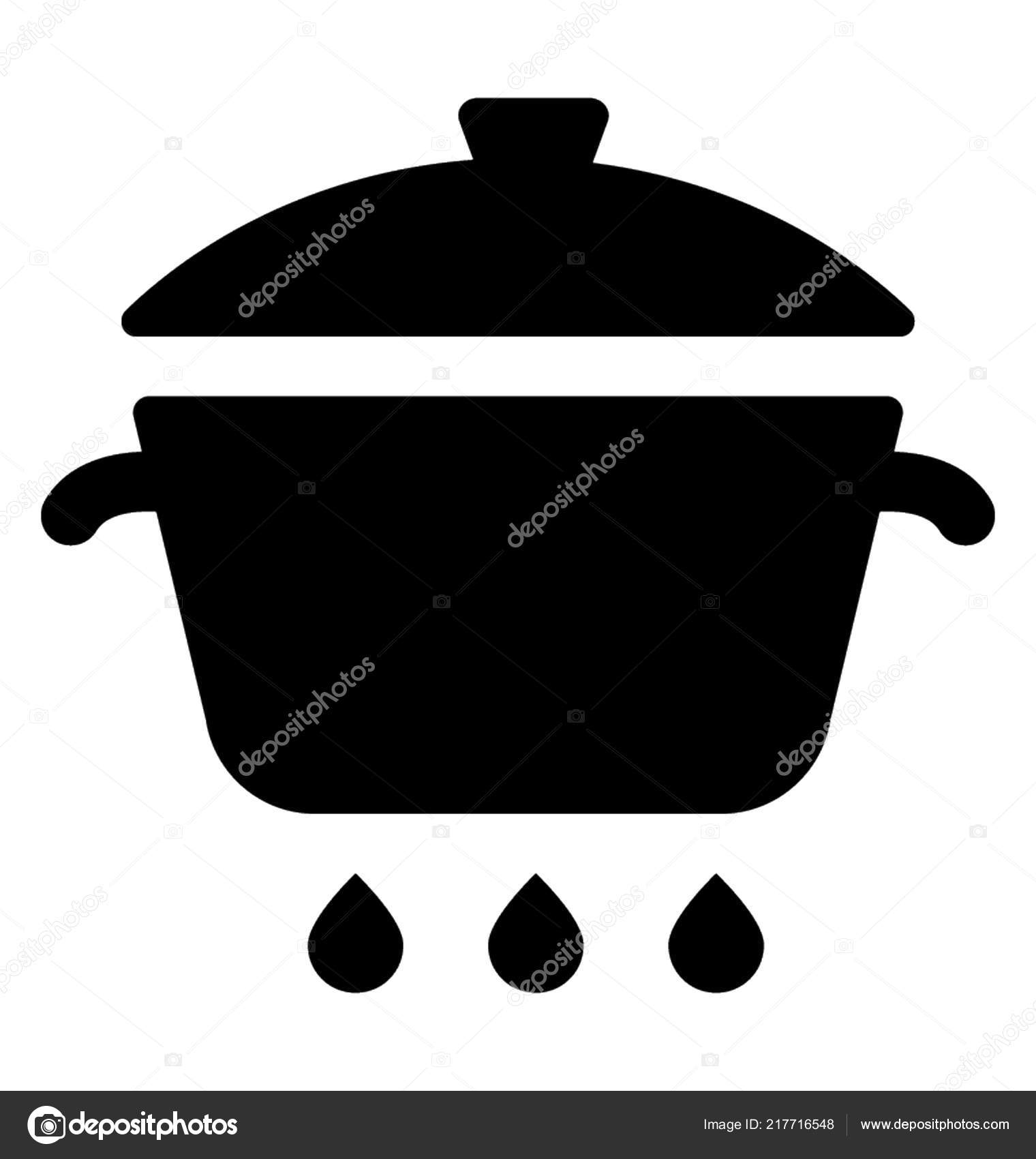 Large Cooking Pot Used Cooking Food Called Stock Pot Stock Vector Image