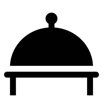 Bir şef tabak ya da cloche garson için 