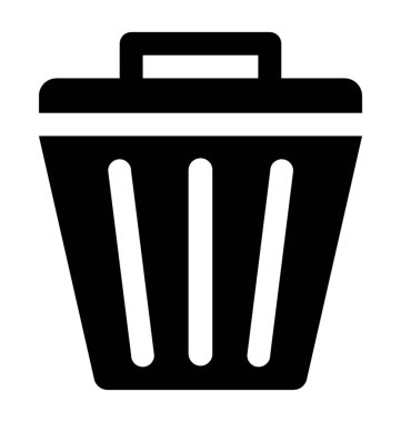 Bir çöp kovası veya çöp atılması için bir çöp kutusu 