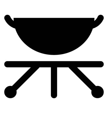 Yemek yemek için kullanılan bir wok tava 