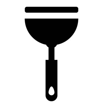 Pasta ve kızarmış şeyler hizmet için bir mutfak spatula 