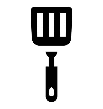 Bir oluklu kaşık yemek kızartmak için 