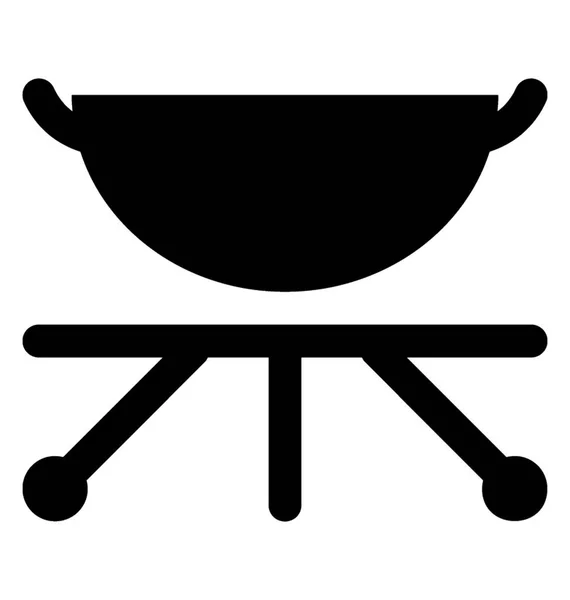 Wok Pan Used Cooking Food — Stock Vector