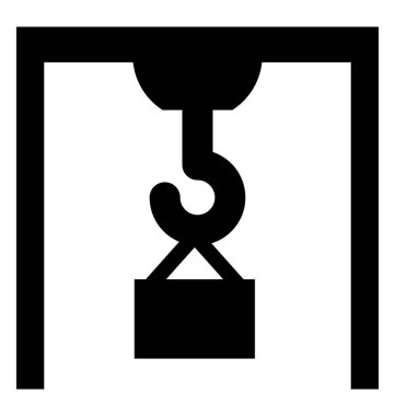 Ağır şeyler taşımak için bir ağırlık kanca 