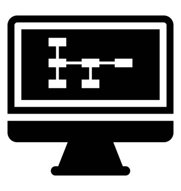 Infographic simge bilgisayar, online Infographic simgesi 