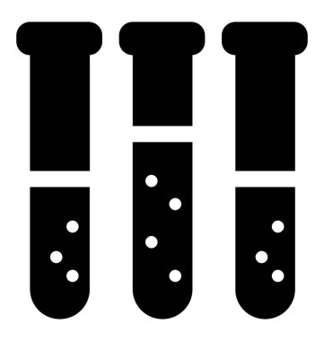 Test tüpleri içinde sıvı deney için sahip 