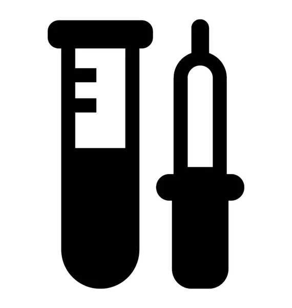 Reageerbuisjes Met Vloeistof Binnen Voor Experiment — Stockvector