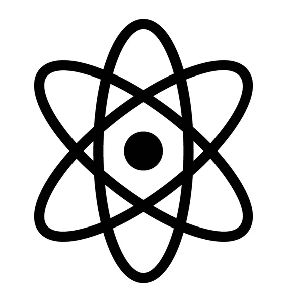 Logotipo Científico Com Átomo Dentro —  Vetores de Stock