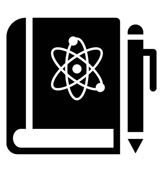 Dokonać Rezerwacji Zawierający Ikonę Nauki Charakteryzujące Książki Nauka — Wektor stockowy