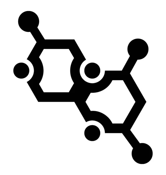 Molekuláris Szerkezete Egy Tudomány Ikon — Stock Vector