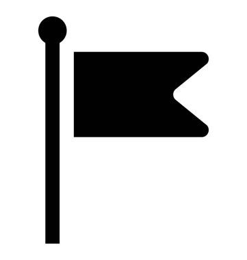 Ok şekli, polo bayrağı olan bayrak