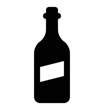 Bir şişe şarap simgesi tasvir