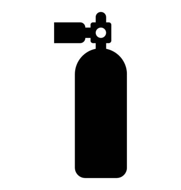 Suyun altında nefes oksijen tankı 