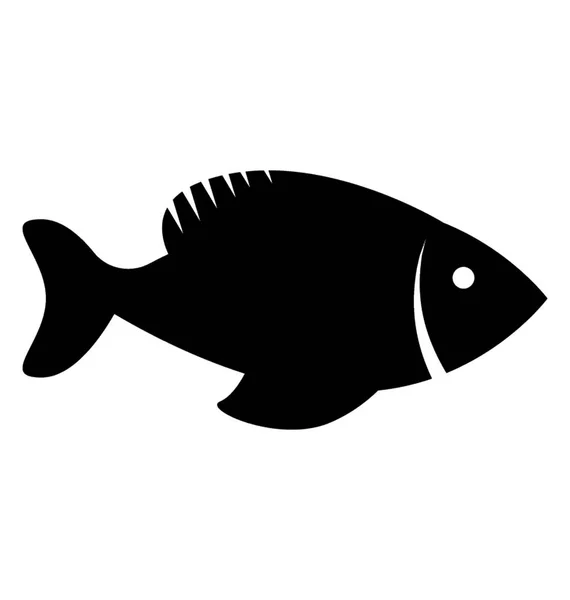 Meeresfrüchte Gesunde Nahrung Ein Fisch — Stockvektor