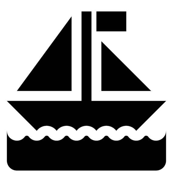 Ein Hölzernes Ruderboot Für Die Fahrt Wasser — Stockvektor