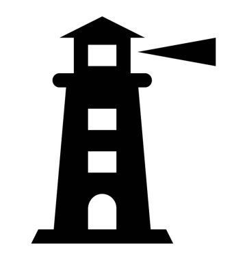 Deniz feneri simgeler gösteren ışıklar yanıp sönen ile ev 