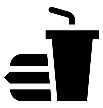 Burger ve içecek abur cubur simgesi olduğunu 