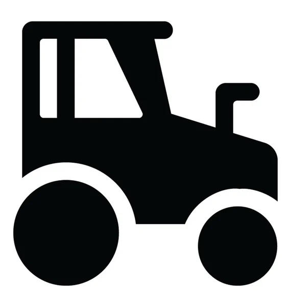 Glyph Icon Design Tractor — Stock Vector