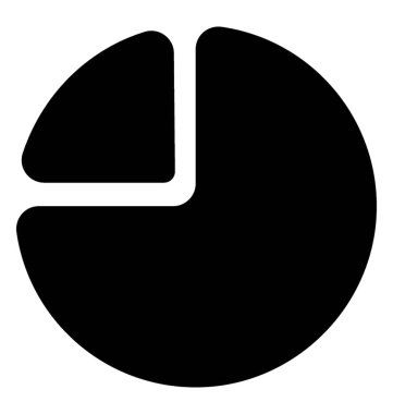 Dairesel bir istatistiksel grafik, pasta grafik simge