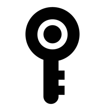 Glif tasarım simgesi anahtar güvenlik kavramları