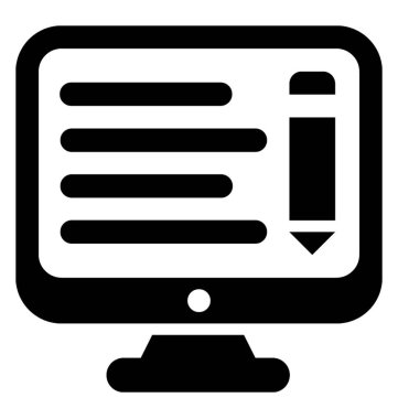 Yazı yazma gösterilen kalem ile bir web sayfası