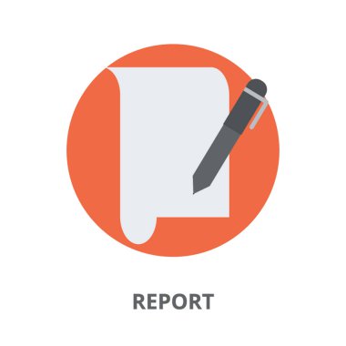 Bir rapor veya planı düz simgesi tasarım