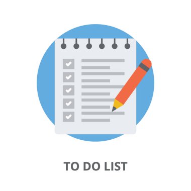 Onay işaretleri ve kalem gösteren denetim listesi simgesi ile bir not defteri 