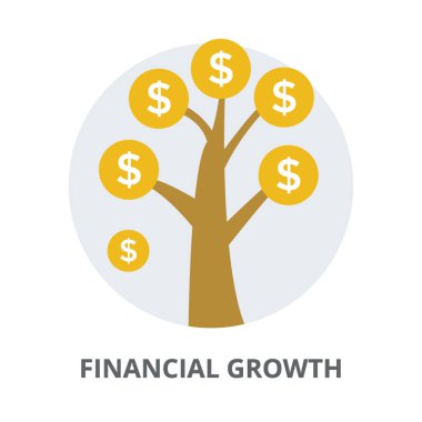 Doları bitki iş büyüme simgeyi gösterme 