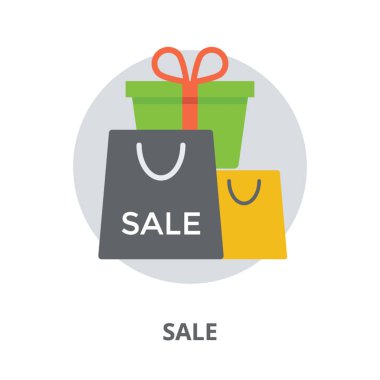 Alışveriş Satış sunan bir simge vektör 