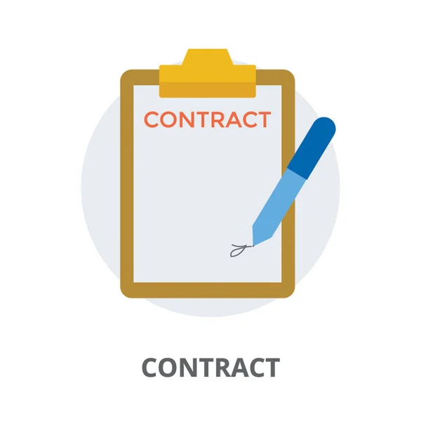 Paper Sheet Appearing Contract — Stock Vector