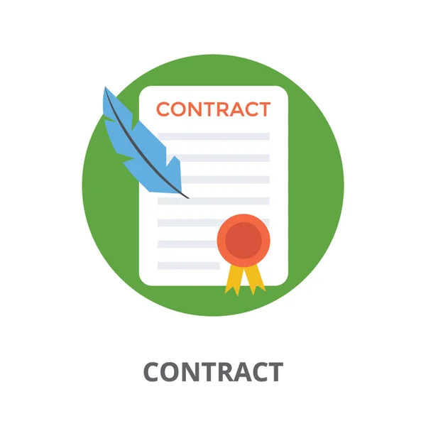 Een Stuk Papier Vertegenwoordigen Contract Pictogram — Stockvector