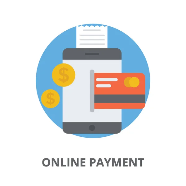 Online Betalningar Mobila Banktjänster App — Stock vektor