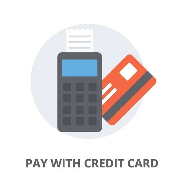 Maschine Mit Kreditkarte Zum Wischen Und Bezahlen Kartenzahlung — Stockvektor