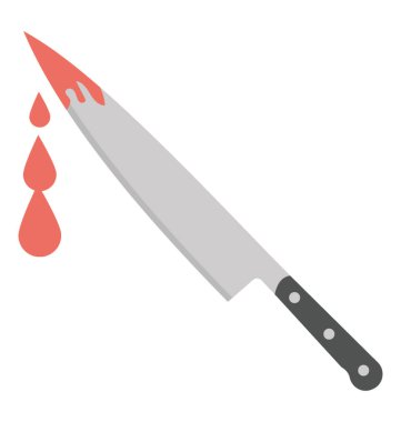 Bıçak gösteren kan bıçak bir kan 