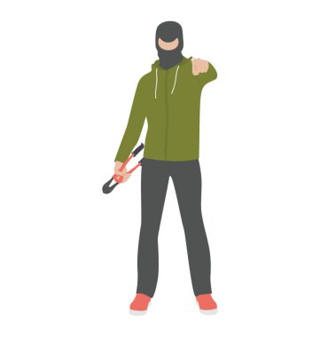 Bir terörist tarafından işaret ileriye tehdit ediyor 