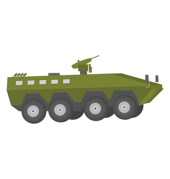 Tanque Del Ejército Para Atacar Enemigo — Vector de stock