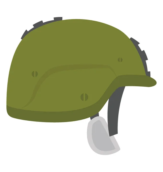 士兵使用的军用头盔 — 图库矢量图片