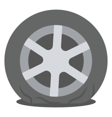 Yuvarlak şekilli jantlı araba tekerleği karakterize