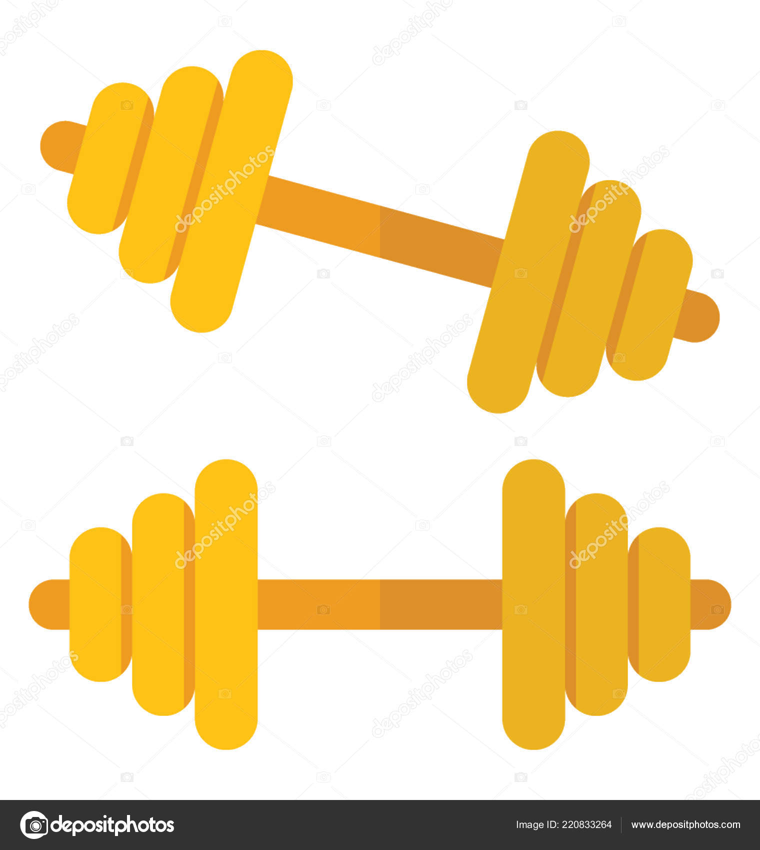 Dumbbell Equipment Representing Barbells Stock Vector Image by
