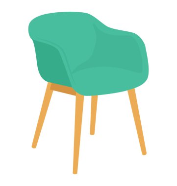 Sandalye düz renkli simge