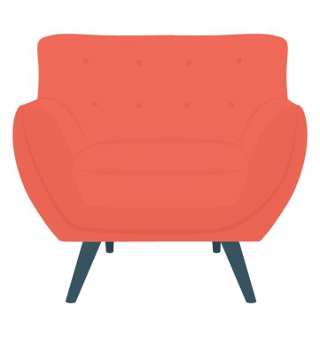 Sandalye düz renkli simge