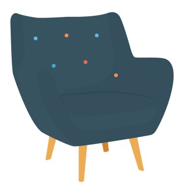 Sandalye düz renkli simge