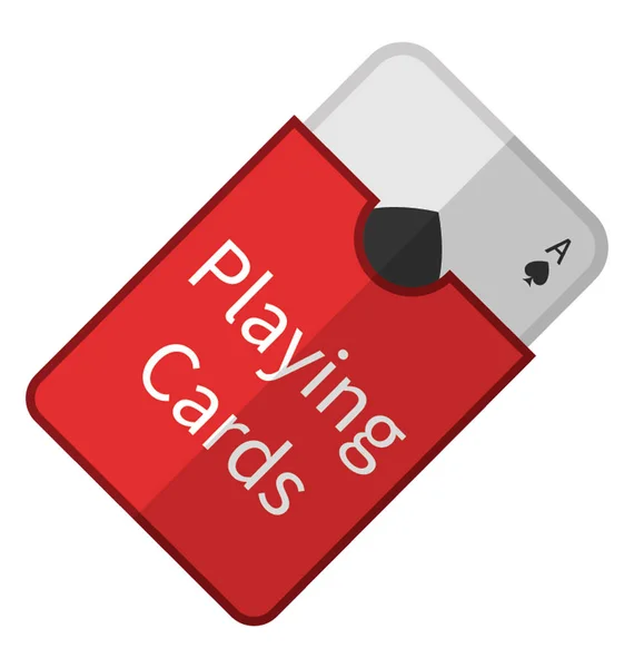 Eine Karte Einer Schachtel Die Spielkarten Darstellt — Stockvektor
