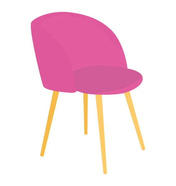 Chair Flat Colored Icon — Stock Vector